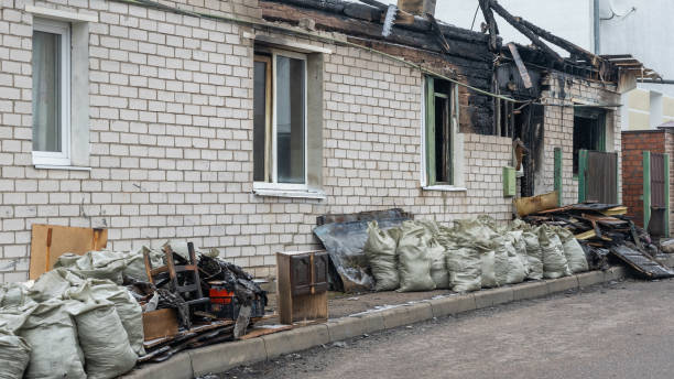 Professional Fire Damage Removal technician working in Princeton, NJ